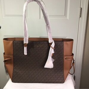 Michael Kors Brown and Tan Signature Tote